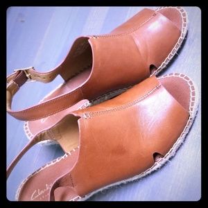 Clarks Leather Wedges